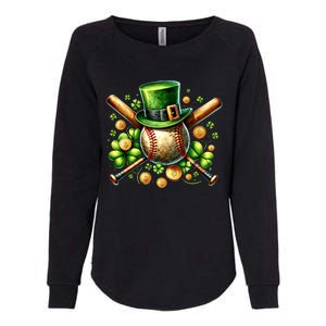 Baseball St PatrickS Day Lucky Irish Sport Clover Shamrock Gift Womens California Wash Sweatshirt