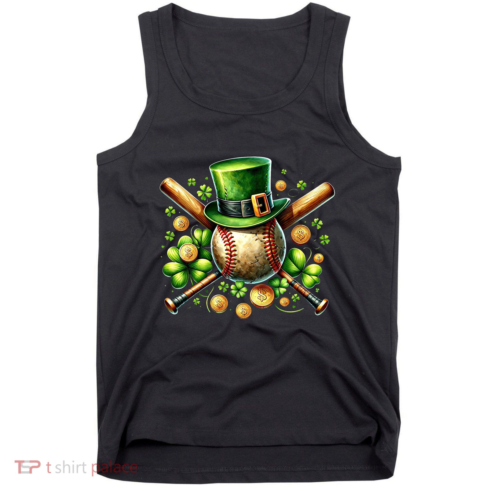 Baseball St PatrickS Day Lucky Irish Sport Clover Shamrock Gift Tank Top