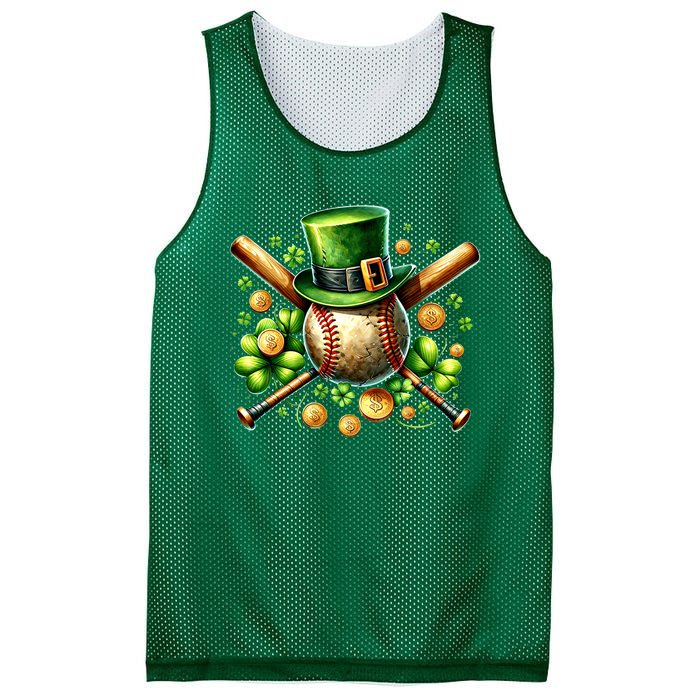 Baseball St PatrickS Day Lucky Irish Sport Clover Shamrock Gift Mesh Reversible Basketball Jersey Tank