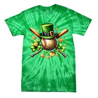 Baseball St PatrickS Day Lucky Irish Sport Clover Shamrock Gift Tie-Dye T-Shirt