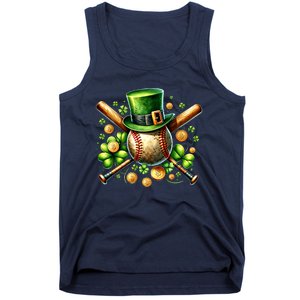 Baseball St PatrickS Day Lucky Irish Sport Clover Shamrock Gift Tank Top