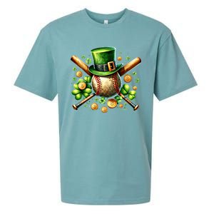 Baseball St PatrickS Day Lucky Irish Sport Clover Shamrock Gift Sueded Cloud Jersey T-Shirt