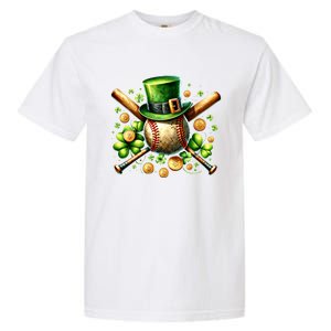 Baseball St PatrickS Day Lucky Irish Sport Clover Shamrock Gift Garment-Dyed Heavyweight T-Shirt