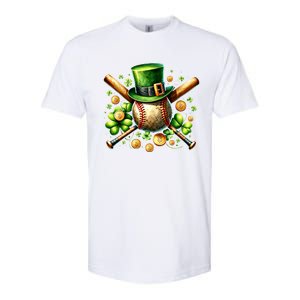 Baseball St PatrickS Day Lucky Irish Sport Clover Shamrock Gift Softstyle CVC T-Shirt