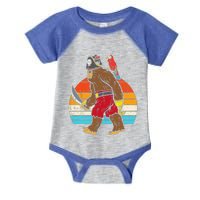 Bigfoot Sasquatch Pirate Parrot Retro Halloween Infant Baby Jersey Bodysuit