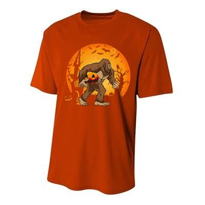 Bigfoot Sasquatch Pumpkin Funny Halloween Costume Outfit Performance Sprint T-Shirt