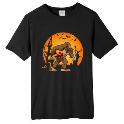 Bigfoot Sasquatch Pumpkin Funny Halloween Costume Outfit Tall Fusion ChromaSoft Performance T-Shirt