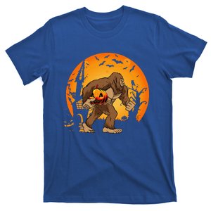 Bigfoot Sasquatch Pumpkin Funny Halloween Costume Outfit T-Shirt