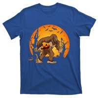 Bigfoot Sasquatch Pumpkin Funny Halloween Costume Outfit T-Shirt