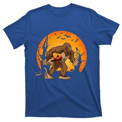 Bigfoot Sasquatch Pumpkin Funny Halloween Costume Outfit T-Shirt