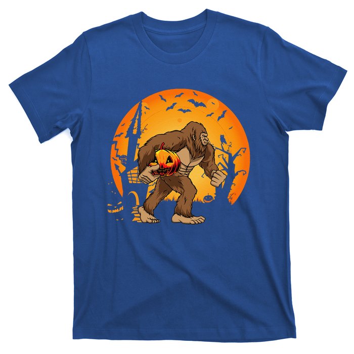 Bigfoot Sasquatch Pumpkin Funny Halloween Costume Outfit T-Shirt