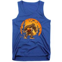 Bigfoot Sasquatch Pumpkin Funny Halloween Costume Outfit Tank Top