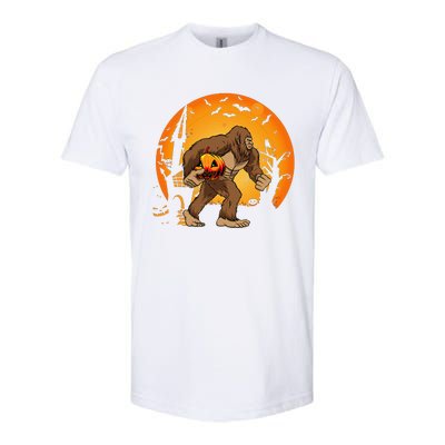 Bigfoot Sasquatch Pumpkin Funny Halloween Costume Outfit Softstyle CVC T-Shirt