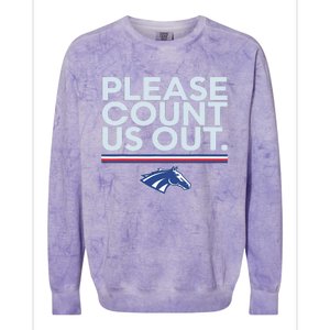 Boise State Please Count Us Out Colorblast Crewneck Sweatshirt