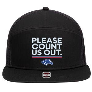 Boise State Please Count Us Out 7 Panel Mesh Trucker Snapback Hat