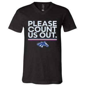 Boise State Please Count Us Out V-Neck T-Shirt