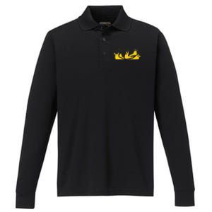 Banana Slug Party– Banana Slug Humor Banana Slug Squad Performance Long Sleeve Polo