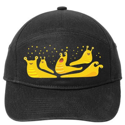 Banana Slug Party– Banana Slug Humor Banana Slug Squad 7-Panel Snapback Hat
