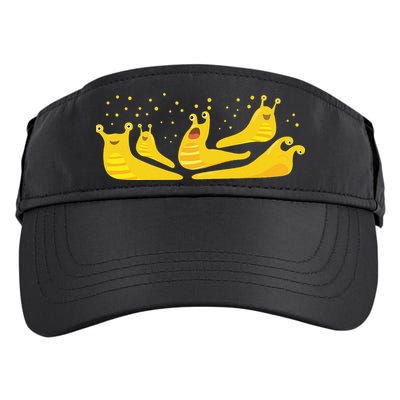 Banana Slug Party– Banana Slug Humor Banana Slug Squad Adult Drive Performance Visor