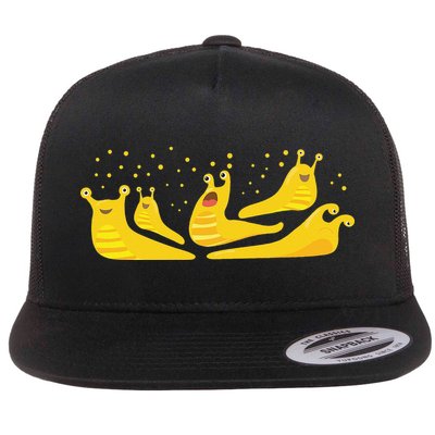 Banana Slug Party– Banana Slug Humor Banana Slug Squad Flatbill Hat
