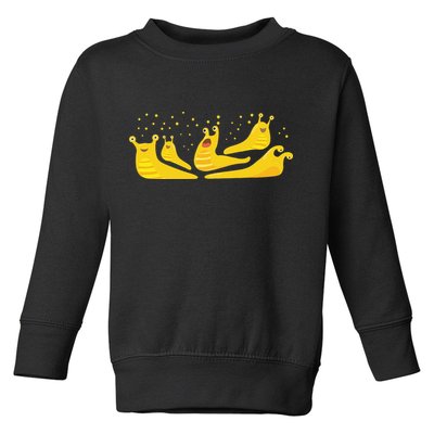 Banana Slug Party– Banana Slug Humor Banana Slug Squad Toddler Sweatshirt