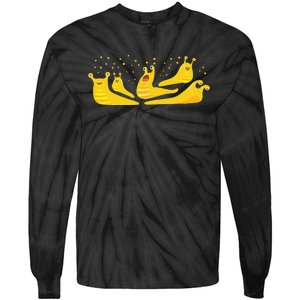 Banana Slug Party– Banana Slug Humor Banana Slug Squad Tie-Dye Long Sleeve Shirt