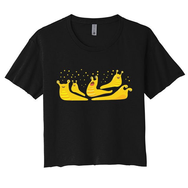 Banana Slug Party– Banana Slug Humor Banana Slug Squad Crop Top