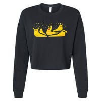 Banana Slug Party– Banana Slug Humor Banana Slug Squad Cropped Pullover Crew