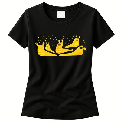 Banana Slug Party– Banana Slug Humor Banana Slug Squad Womens T-Shirt