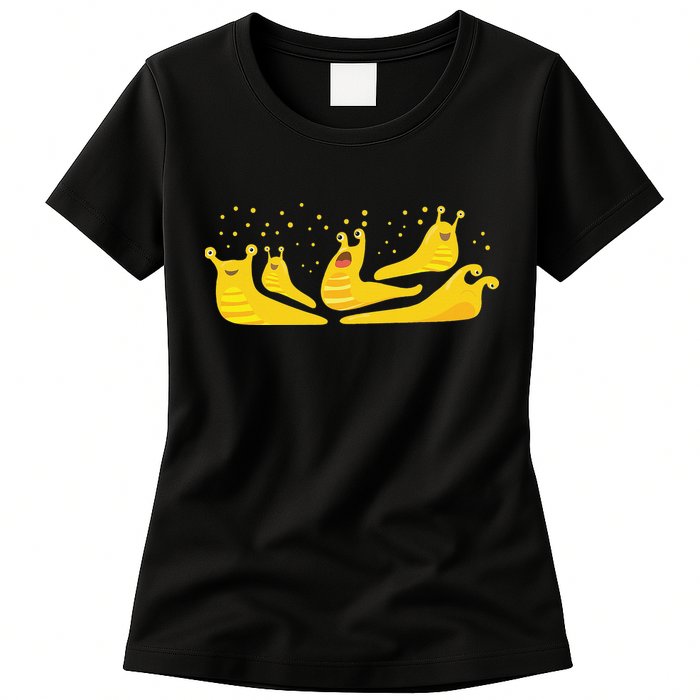 Banana Slug Party– Banana Slug Humor Banana Slug Squad Womens T-Shirt