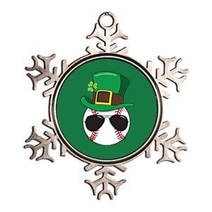 Baseball St Patricks Day Ball Shamrock Catcher Gift Metallic Star Ornament