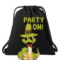 Birthday Snake Quote Drawstring Bag