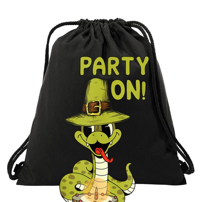 Birthday Snake Quote Drawstring Bag