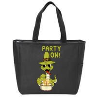 Birthday Snake Quote Zip Tote Bag