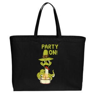 Birthday Snake Quote Cotton Canvas Jumbo Tote