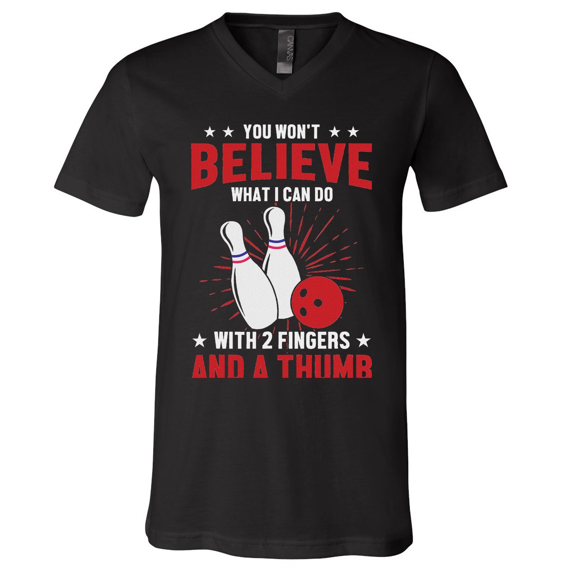 Bowler Sport Quotes Funny Bowling Lover V-Neck T-Shirt
