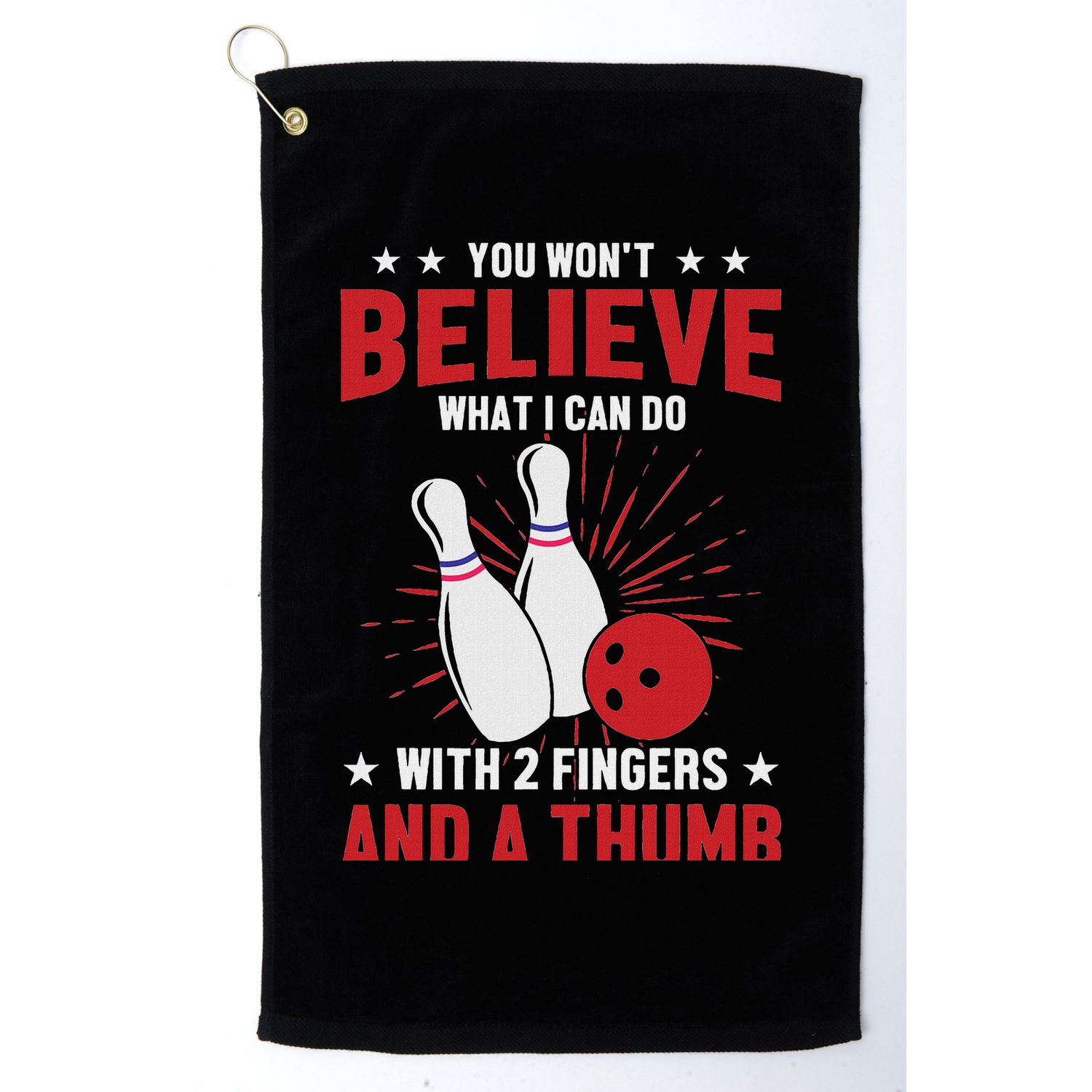 Bowler Sport Quotes Funny Bowling Lover Golf Towel