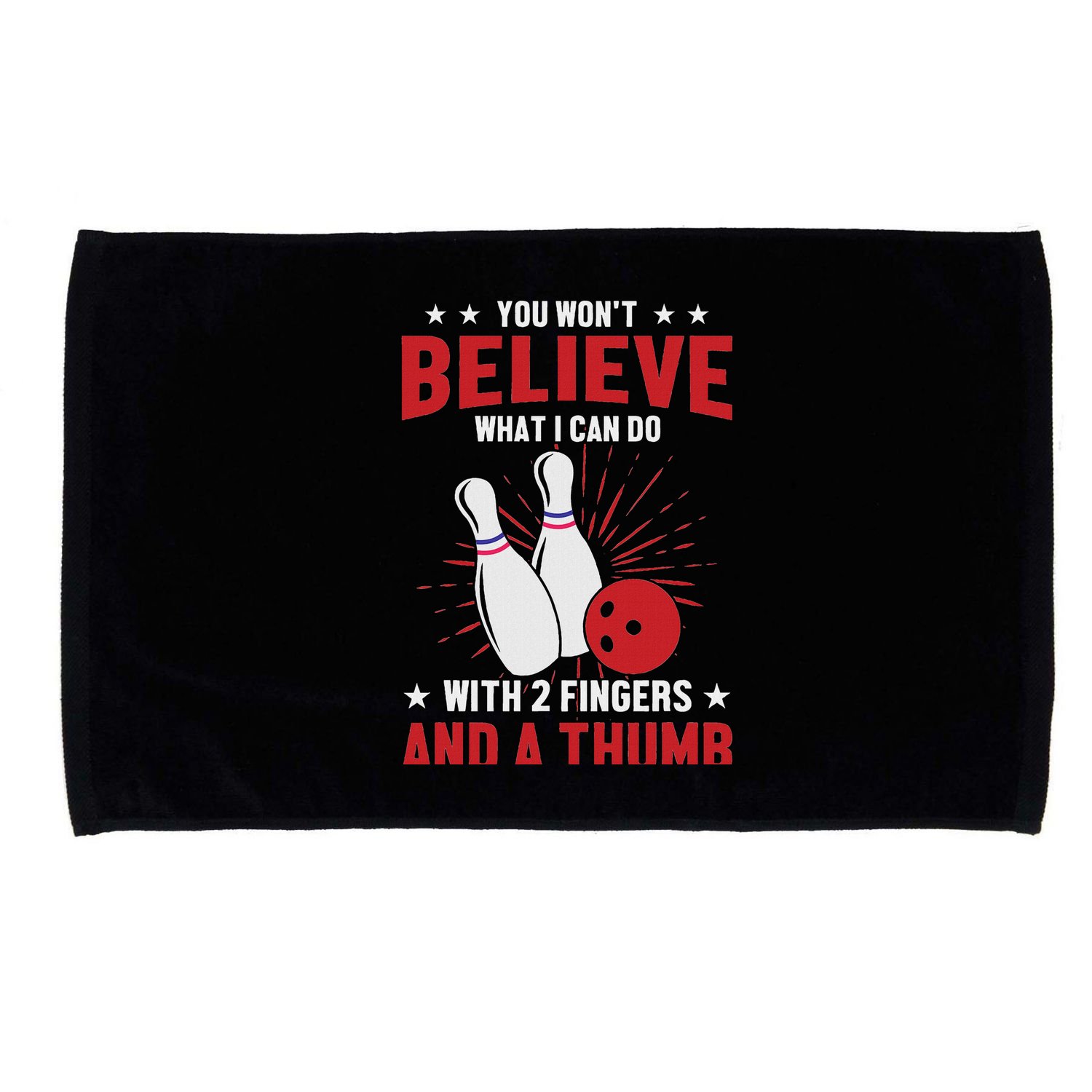 Bowler Sport Quotes Funny Bowling Lover Microfiber Hand Towel