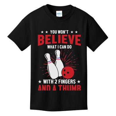 Bowler Sport Quotes Funny Bowling Lover Kids T-Shirt