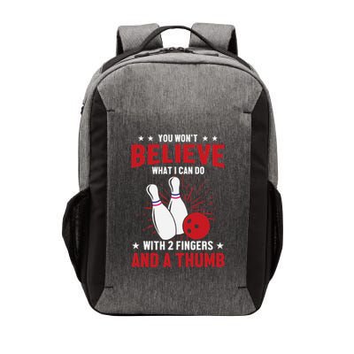 Bowler Sport Quotes Funny Bowling Lover Vector Backpack