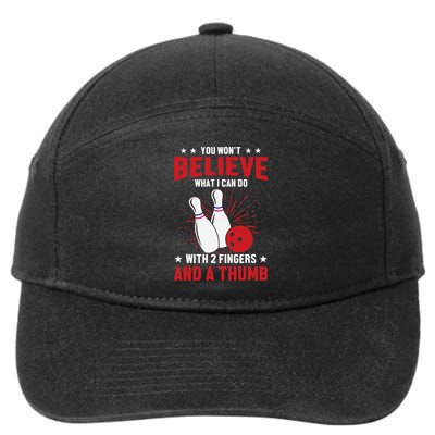 Bowler Sport Quotes Funny Bowling Lover 7-Panel Snapback Hat
