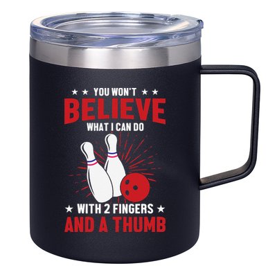 Bowler Sport Quotes Funny Bowling Lover 12oz Stainless Steel Coffee Mug
