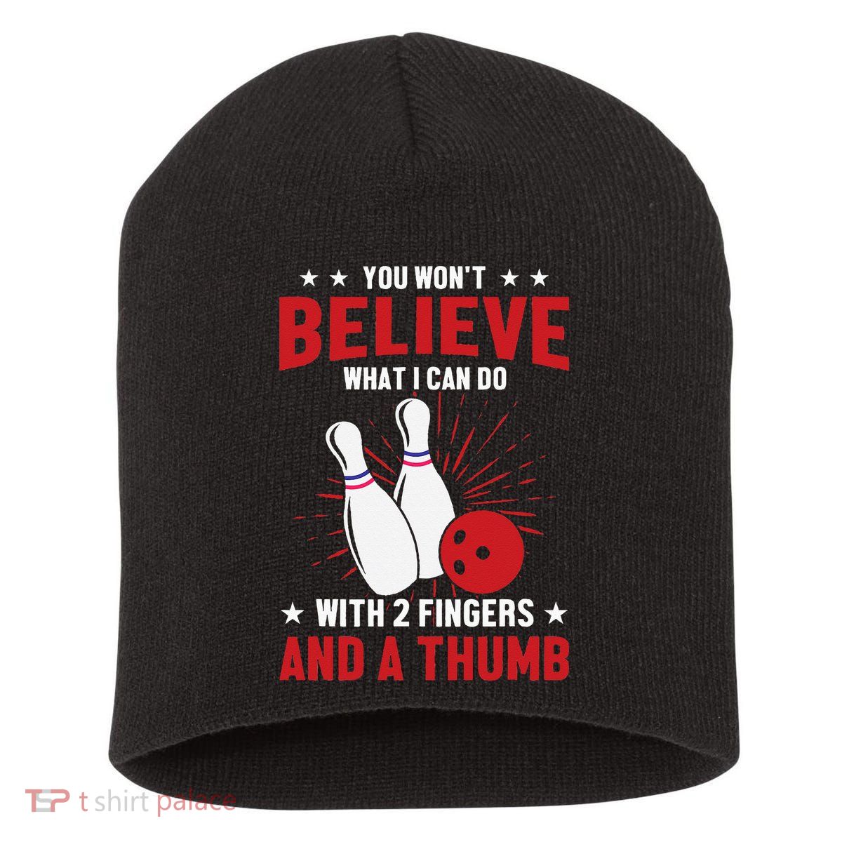Bowler Sport Quotes Funny Bowling Lover Short Acrylic Beanie