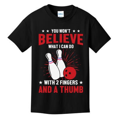 Bowler Sport Quotes Funny Bowling Lover Kids T-Shirt