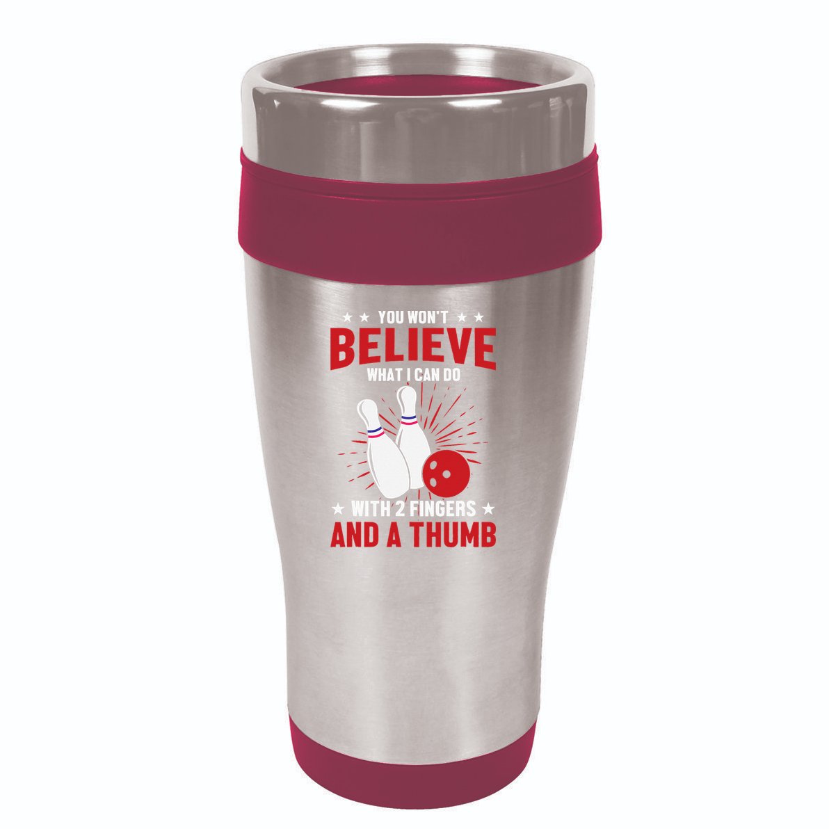 Bowler Sport Quotes Funny Bowling Lover 16oz Travel Tumbler