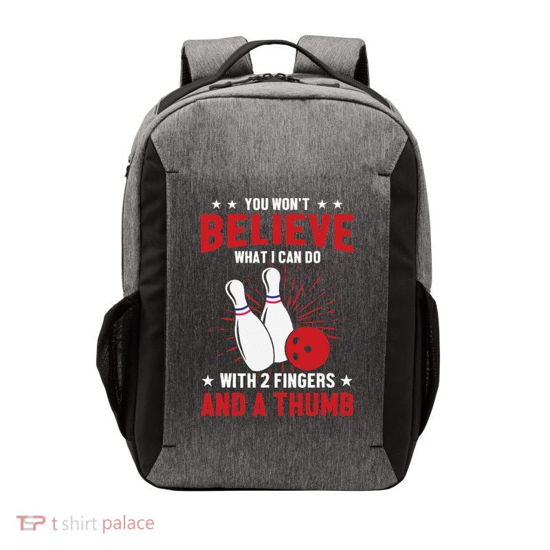 Bowler Sport Quotes Funny Bowling Lover Vector Backpack