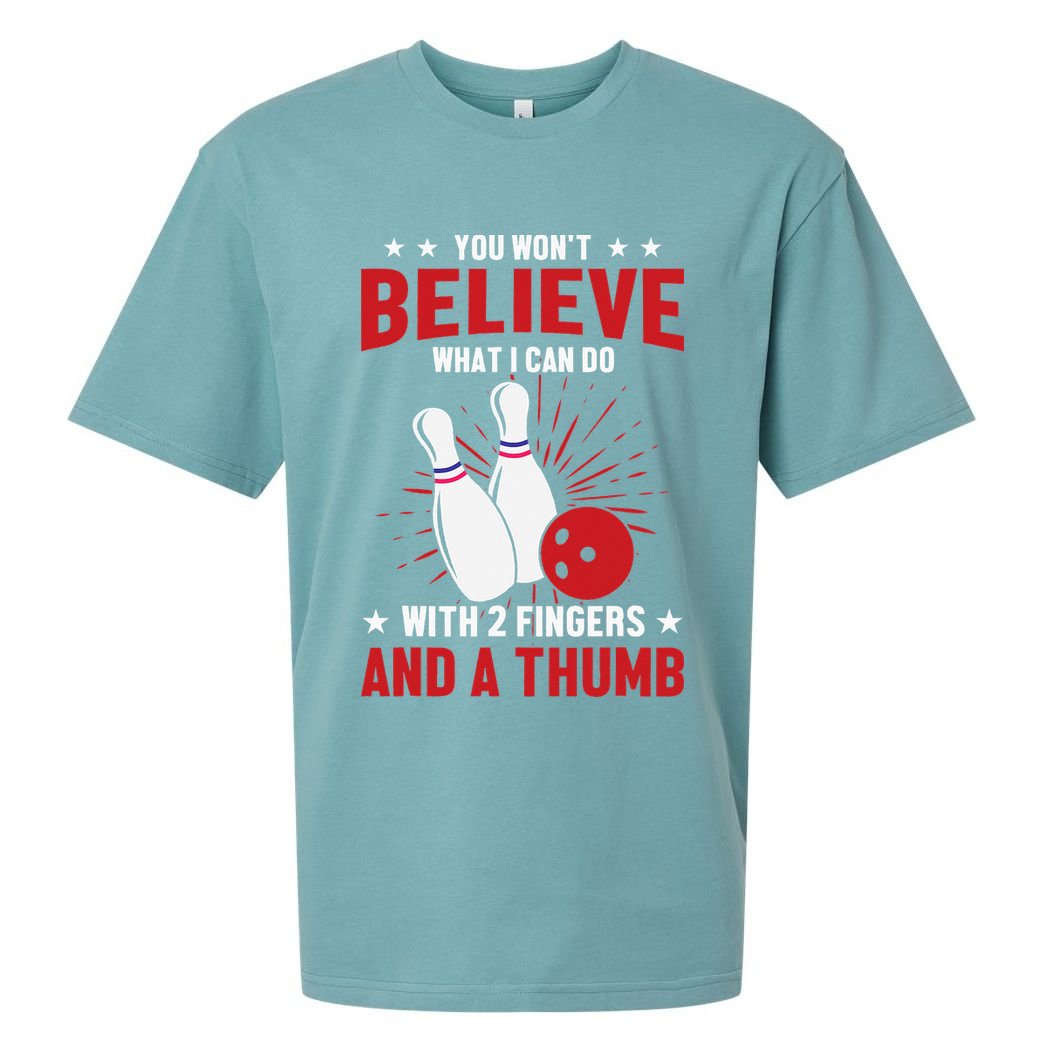Bowler Sport Quotes Funny Bowling Lover Sueded Cloud Jersey T-Shirt