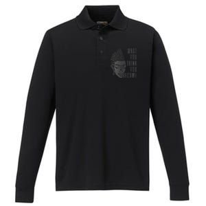 Buddha Spiritual Quote Buddhism Yogi Yoga Gift Performance Long Sleeve Polo