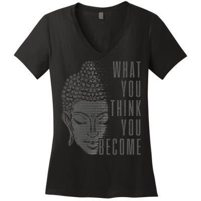 Buddha Spiritual Quote Buddhism Yogi Yoga Gift Women's V-Neck T-Shirt