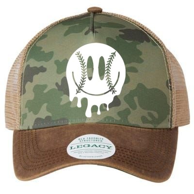 Baseball Smiley Retro Legacy Tie Dye Trucker Hat